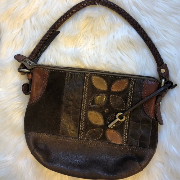 Fossil Handbags - Fossil vintage leather braided hobo bag🗝🗝🗝